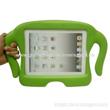 Protective case for iPad, shock-proof and eco-friendly material, easy to carry and stand, for kids